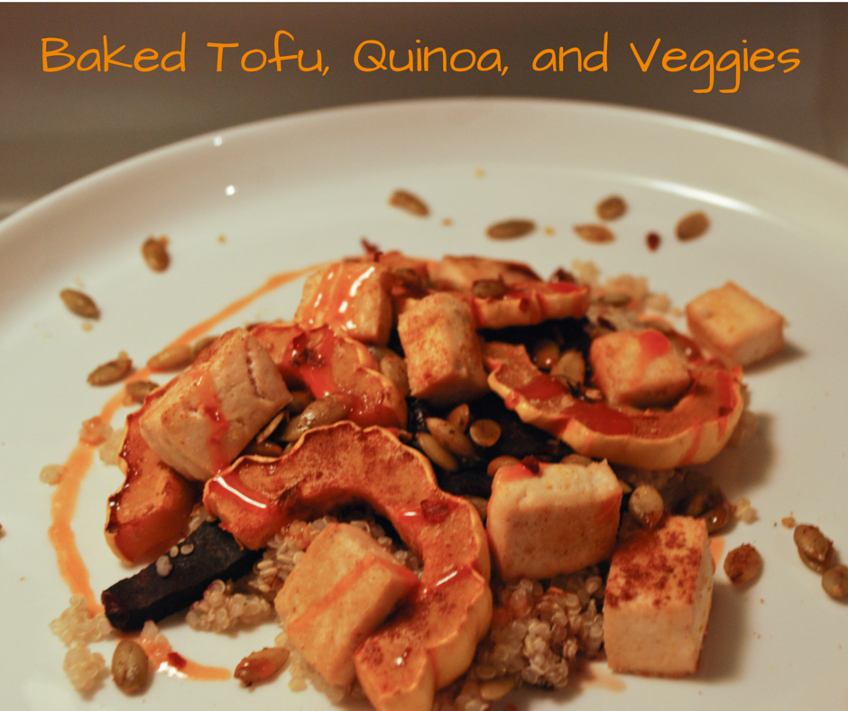 Baked Tofu and Veggies over Quinoa